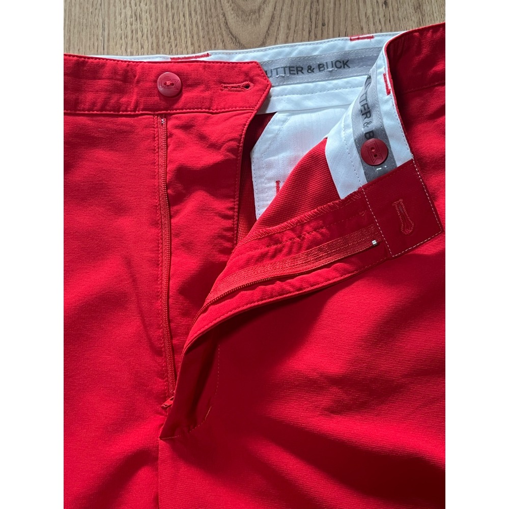 Cutter & Buck Shorts Mens 36 Red CB DryTec Golf Performance Stretch Flat Summer - Picture 4 of 8